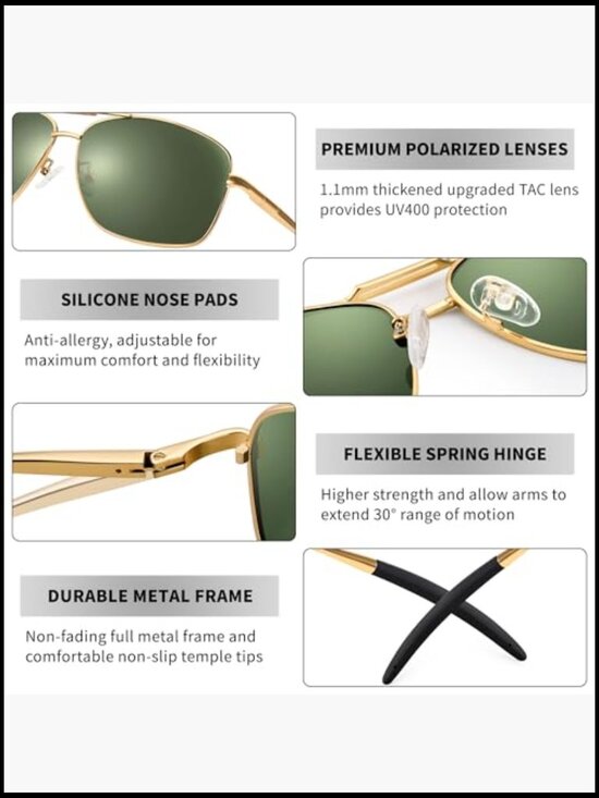 Polarized Aviator Sunglasses UV400 Protection Pilot Sun Glasses main image 5